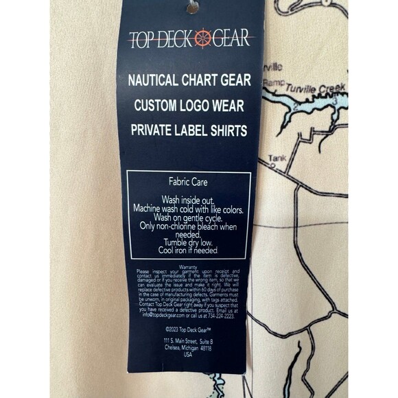 TOP DECK GEAR OCEAN CITY & CHINCOTEAGUE BAY LS TEE LARGE NWT - Picture 8 of 8